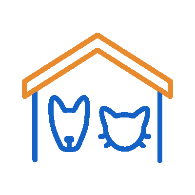 one-stop-shop indicated by pets inside a home icon
